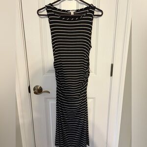 Athleta Size Small S Sunkissed Stripe Black and White Tank Dress